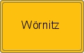 Ortsschild von Wörnitz