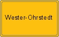 Ortsschild von Wester-Ohrstedt