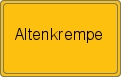 Ortsschild von Altenkrempe