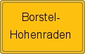 Ortsschild von Borstel-Hohenraden