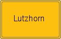 Ortsschild von Lutzhorn