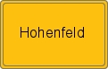 Ortsschild von Hohenfeld