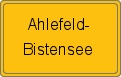 Ortsschild von Ahlefeld-Bistensee
