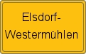 Ortsschild von Elsdorf-Westermühlen