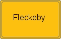Ortsschild von Fleckeby