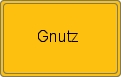 Ortsschild von Gnutz
