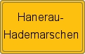 Ortsschild von Hanerau-Hademarschen