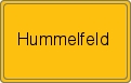 Ortsschild von Hummelfeld