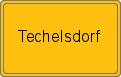 Ortsschild von Techelsdorf