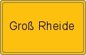 Ortsschild von Groß Rheide