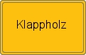Ortsschild von Klappholz