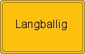 Ortsschild von Langballig