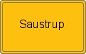 Ortsschild von Saustrup