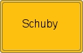 Ortsschild von Schuby