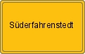 Ortsschild von Süderfahrenstedt