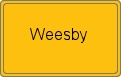 Ortsschild von Weesby