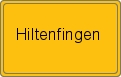 Ortsschild von Hiltenfingen