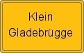 Ortsschild von Klein Gladebrügge