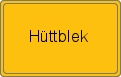 Ortsschild von Hüttblek