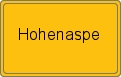 Ortsschild von Hohenaspe