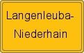 Ortsschild von Langenleuba-Niederhain