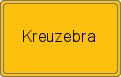 Ortsschild von Kreuzebra