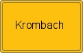 Ortsschild von Krombach