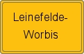 Ortsschild von Leinefelde-Worbis