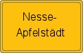 Ortsschild von Nesse-Apfelstädt