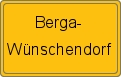 Ortsschild von Berga