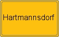 Ortsschild von Hartmannsdorf
