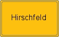 Ortsschild von Hirschfeld