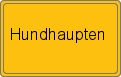 Ortsschild von Hundhaupten