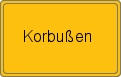 Ortsschild von Korbußen