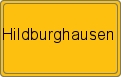 Ortsschild von Hildburghausen