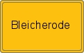 Ortsschild von Bleicherode