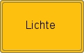 Ortsschild von Lichte