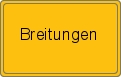 Ortsschild von Breitungen