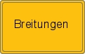 Ortsschild von Breitungen