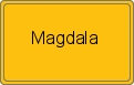 Ortsschild von Magdala