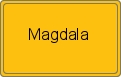 Ortsschild von Magdala