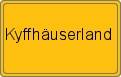 Ortsschild von Kyffhäuserland