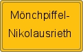 Ortsschild von Mönchpiffel-Nikolausrieth