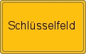 Ortsschild von Schlüsselfeld