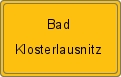 Ortsschild von Bad Klosterlausnitz