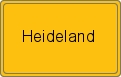 Ortsschild von Heideland