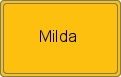 Ortsschild von Milda