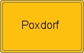 Ortsschild von Poxdorf