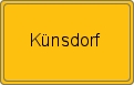 Ortsschild von Künsdorf