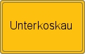 Ortsschild von Unterkoskau